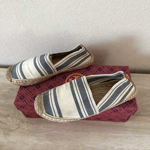 Tory Burch loafers canvas shoes size 7.5